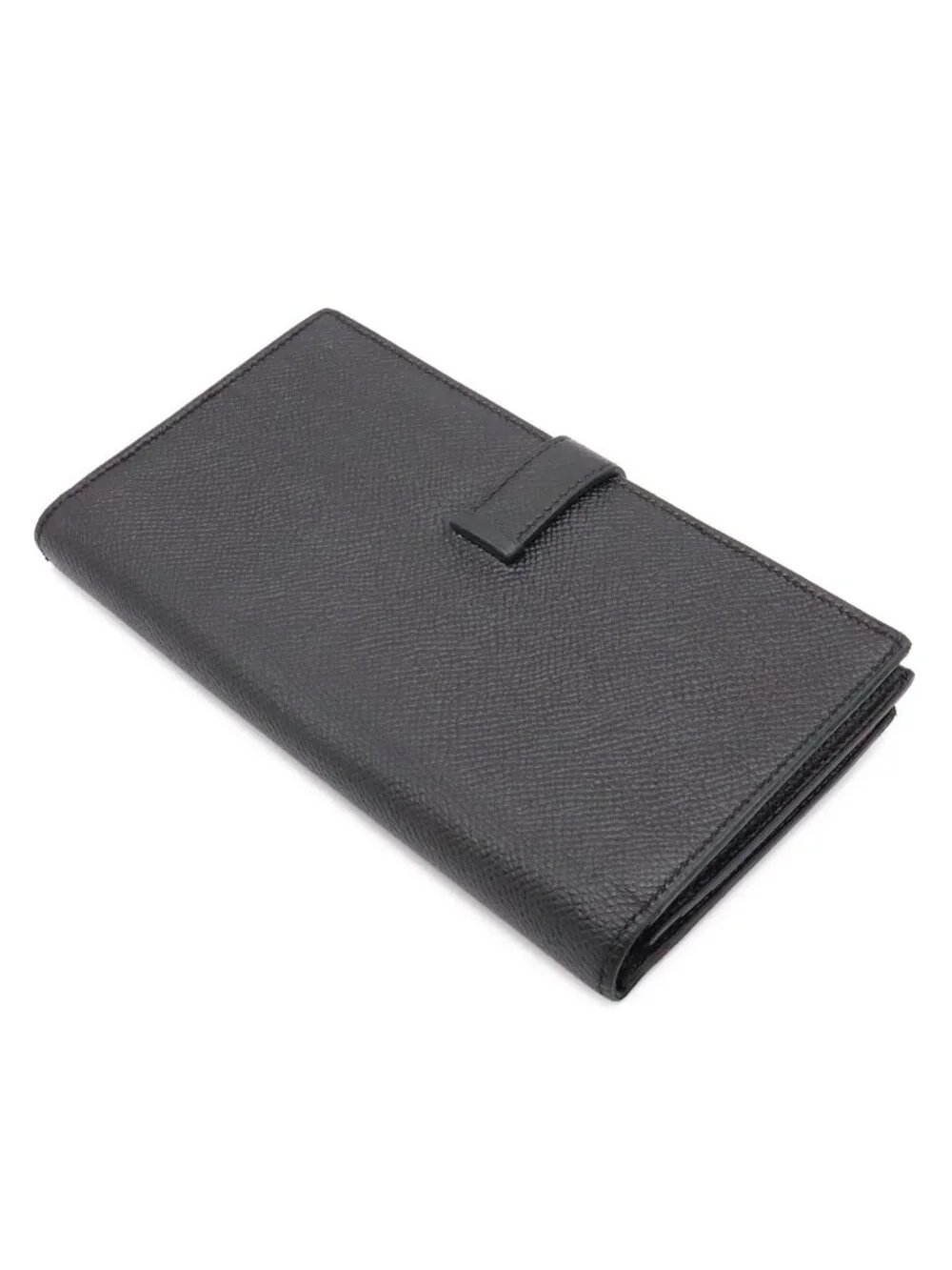 Hermes Bearn Soufflet Wallet Bifold Veau Epsom Black Gold